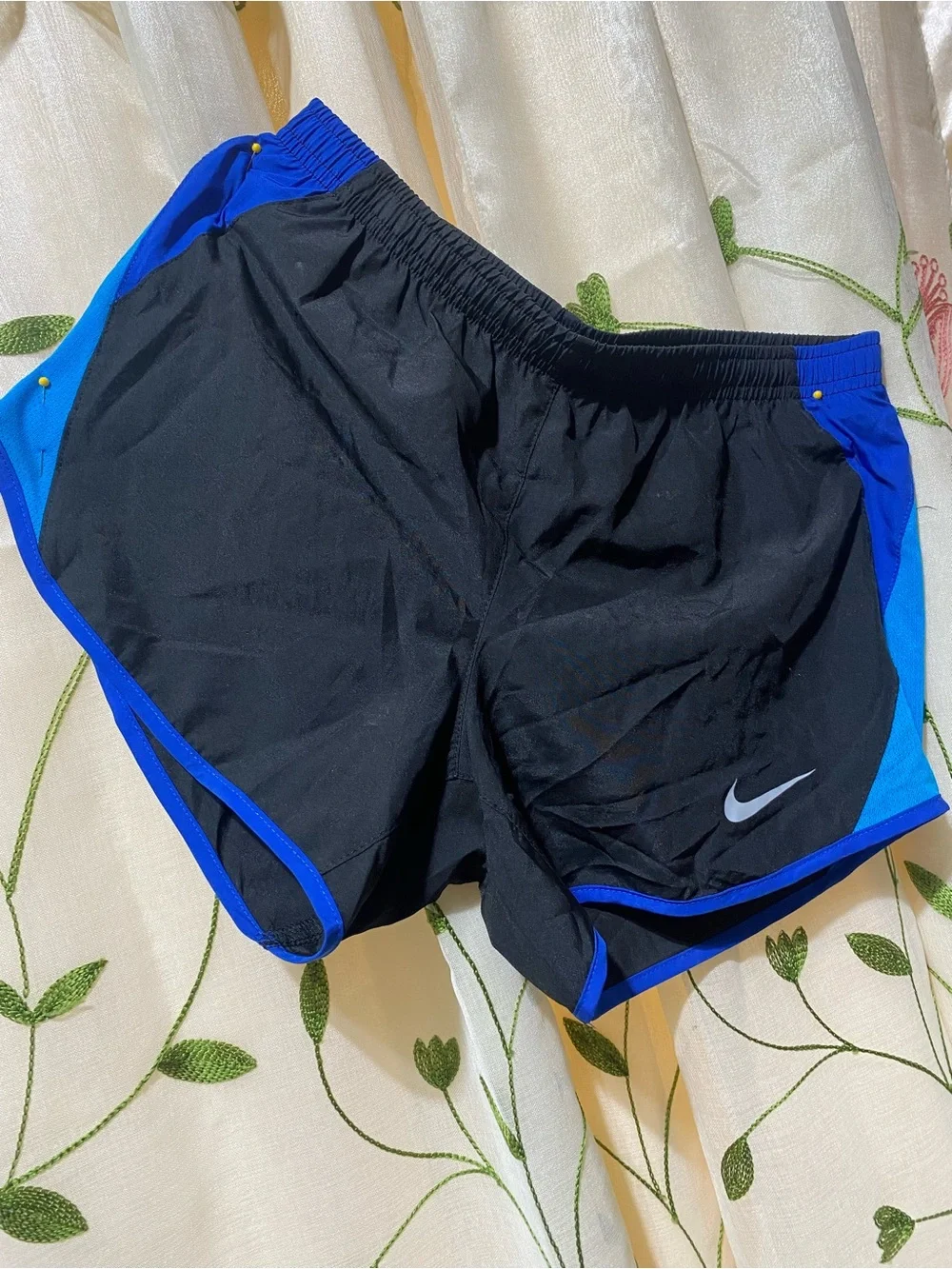 Nike Black Dri-FIT Athletic Shorts with White Logo